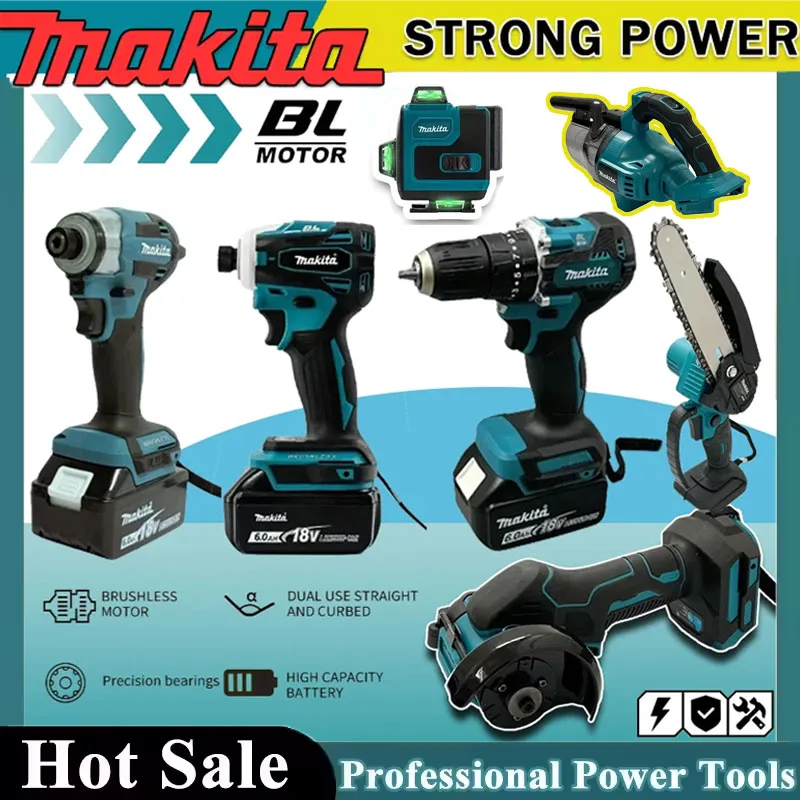 Power Tools Professional - Makita Cordless Power Tools Kit Portable