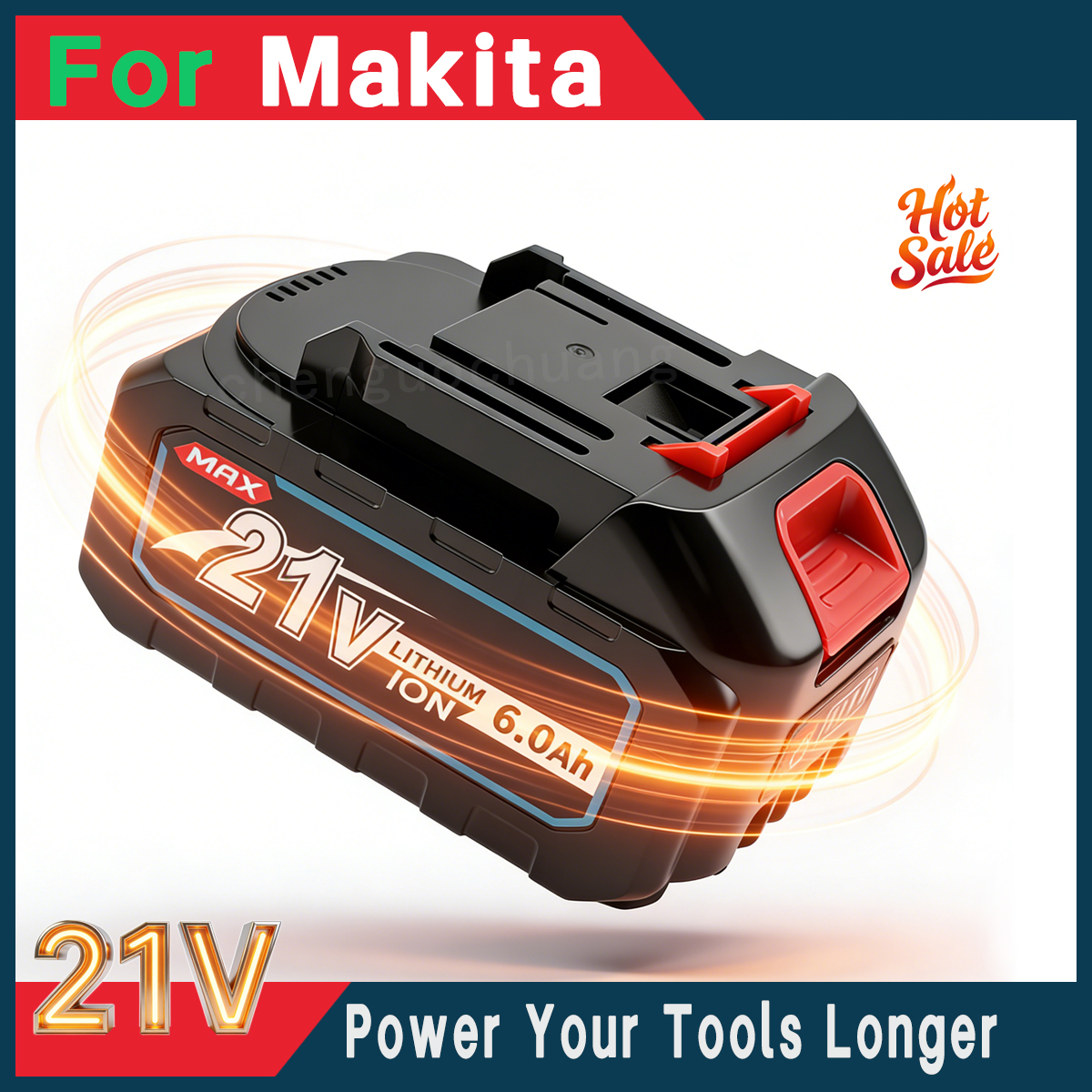 Power Tools Ltd - 21V 6.0Ah Battery for Makita 18V