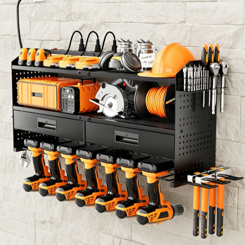 Power Tools Display Rack - Stable Heavy Duty Power Tool Storage