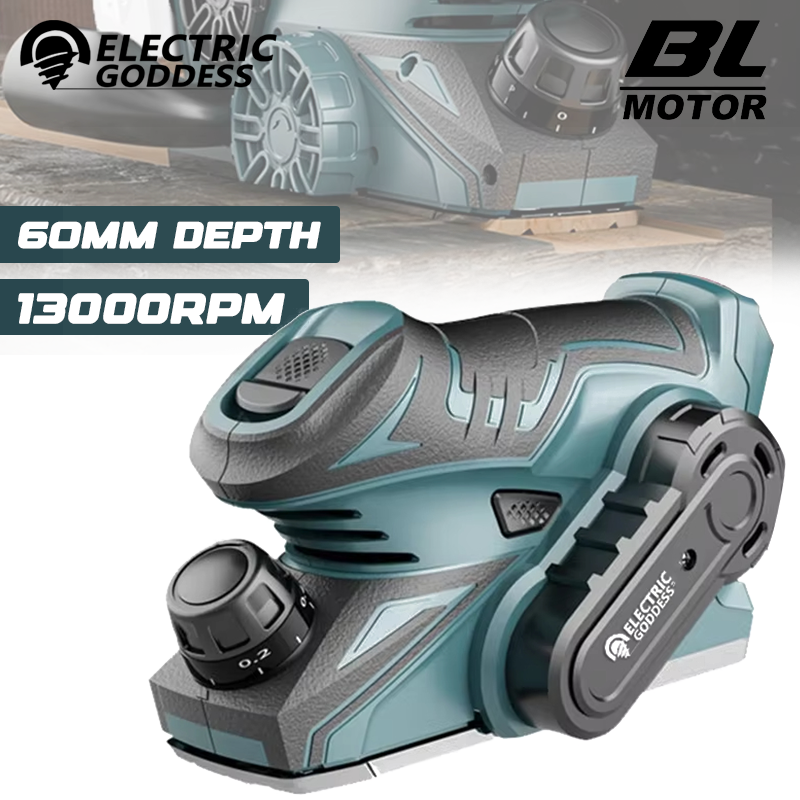 Planer Handheld Electric - 13000RPM Brushless Mini Electric Planer Cordless