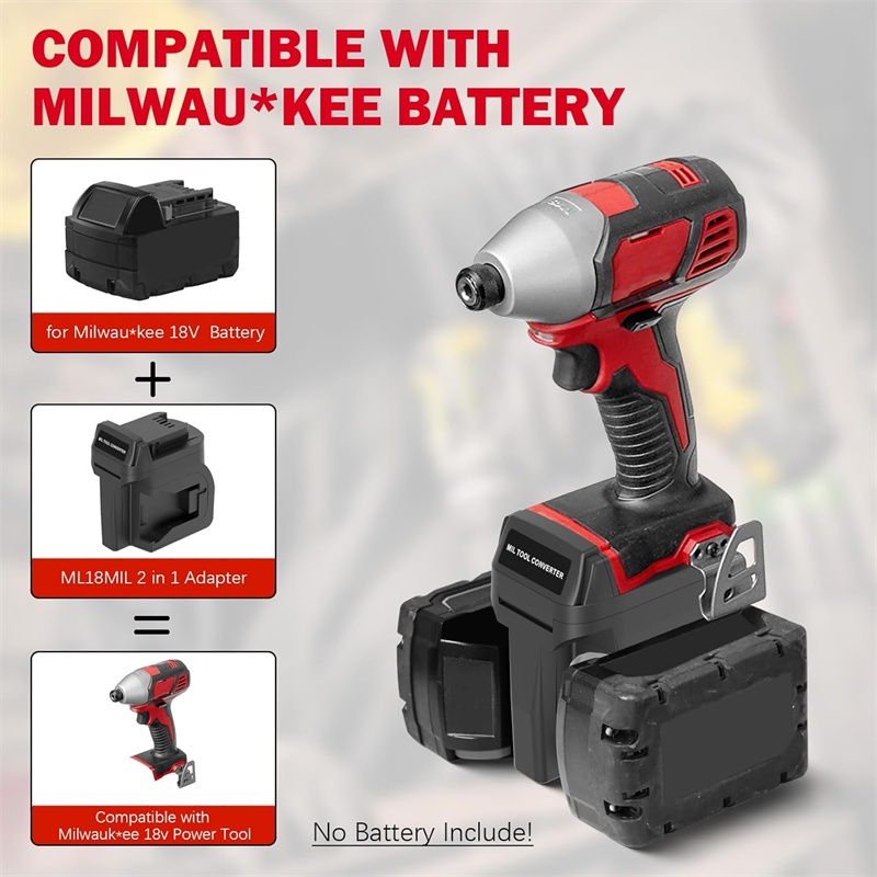 2 in 1 Battery Adapter for Mil – Power Tools Red recenzja i cena