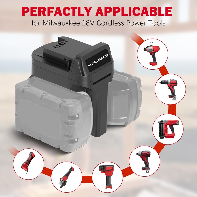 2 in 1 Battery Adapter for Mil – Power Tools Red recenzja i cena