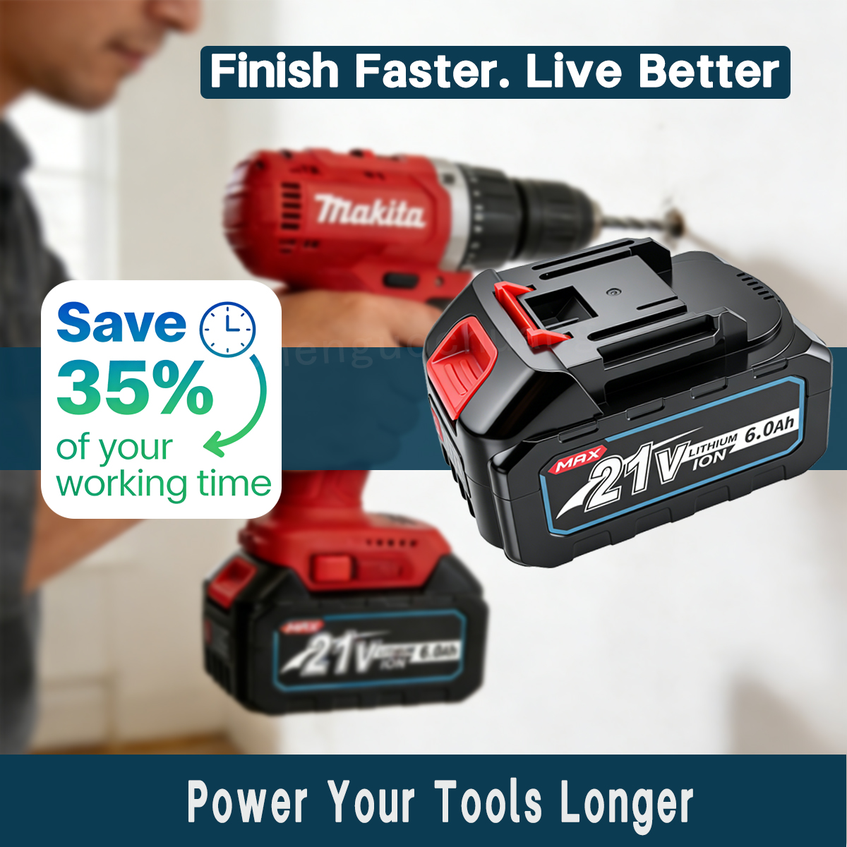 21V 6.0Ah Battery for Makita 1 – Power Tools Ltd recenzja i cena