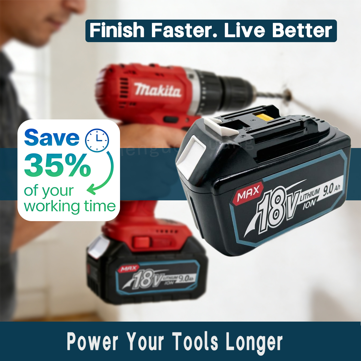 18V 9.0Ah Li-ion Battery For M – Power Tools Ltd recenzja i cena
