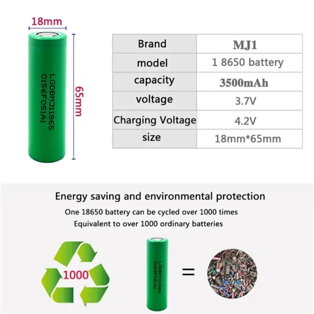 INR18650 MJ1 3500mAh 3.7V 25A  – Power Tools Ltd recenzja i cena