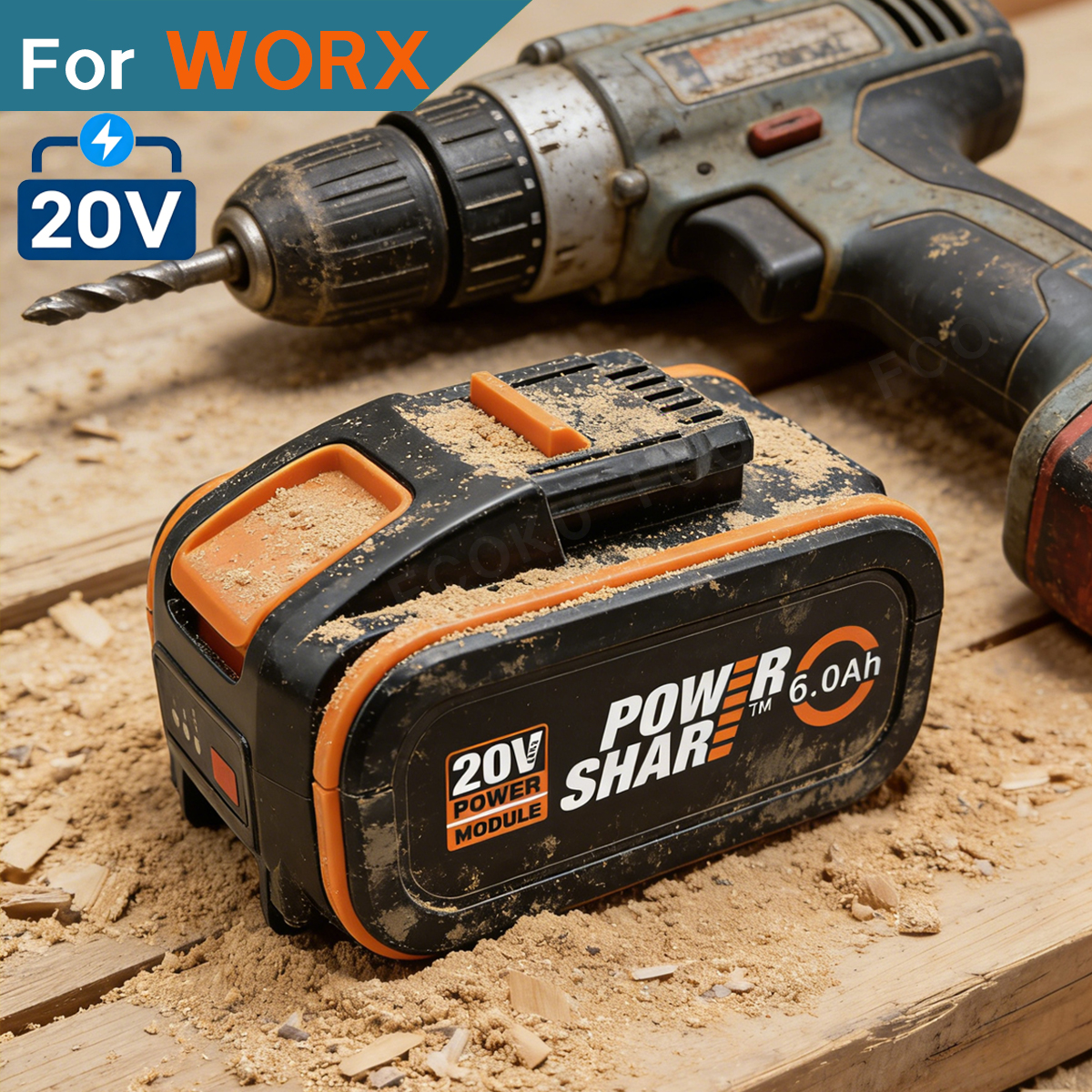 For Worx 20V 6.0Ah Lithium Bat – Power Tools Ltd recenzja i cena